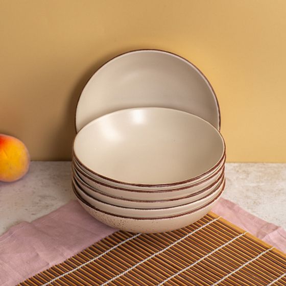 Тарелка суповая OH!SPLASH бежевый 20.5см 660мл