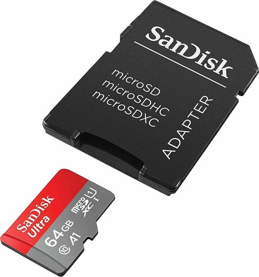 Карта памяти microSDXC 64Gb SanDisk Ultra (SDSQUA4-064G-GN6MN)