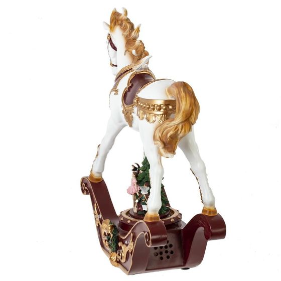 Фигурка декоративная &quot;Лошадка-качалка&quot;, (подсвет, муз,  3хАА, н/п), L32 W11 H37 см