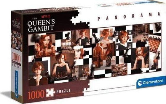 Clementoni Clementoni Puzzle 1000el panorama Gambit Królowej. Queen&#39;s Gambit. Netflix 39696