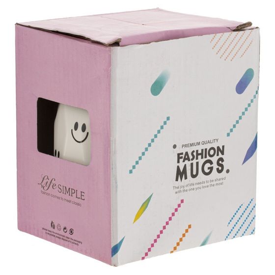 Кружка с крышкой, 450 мл, L7 W7 H11,2 см