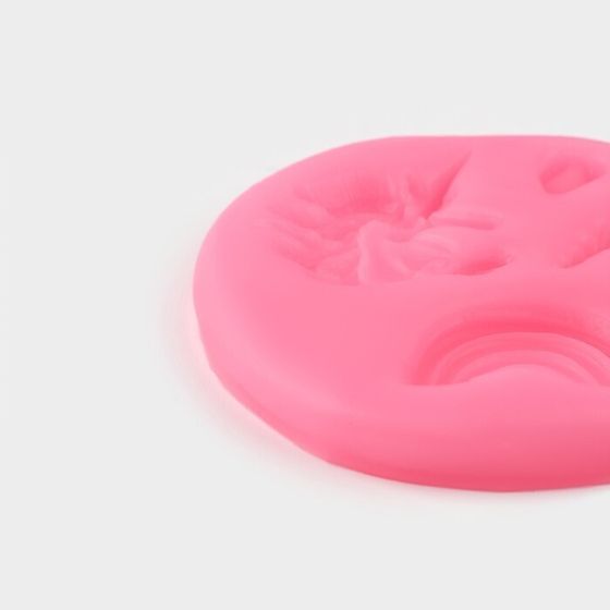 !Силиконовый молд «Радужный единорог», 6,3×0,5 см, цвет МИКС