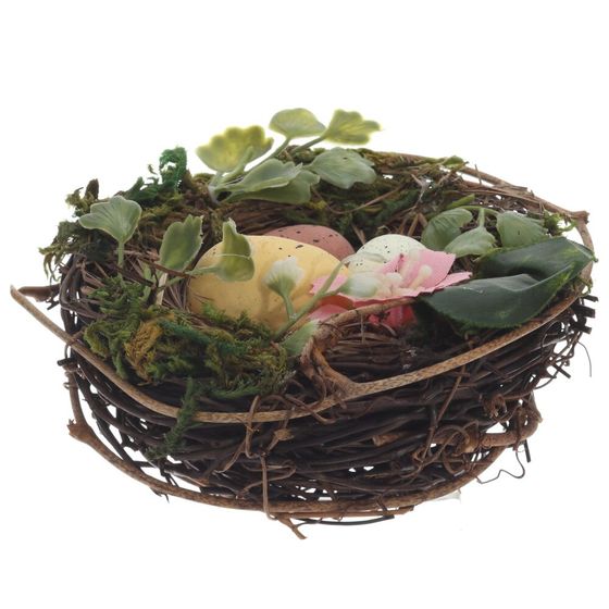 Набор из 3-х изделий декоративных "Гнездо пасхальное" (10*5), L33 W10 H5 см