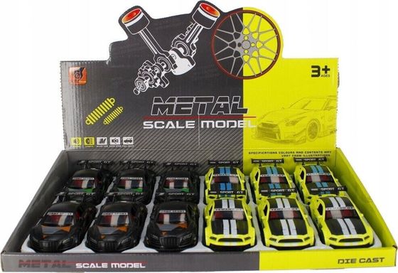 Mega Creative AUTO RACE MET DZ/SW P/B 13CM MIX4 MC12/144/288