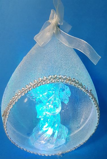 !09 Светильник новогодний "Ангелочек" 25 см. система мерцания разным цветом