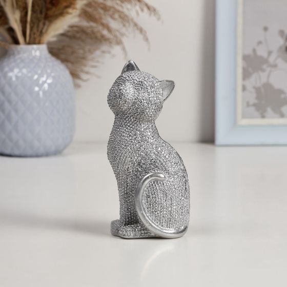 Фигура &quot;Кошка в серебре&quot;, 15 см