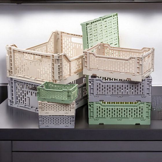 Корзинка для хранения складная CASSA XS серая 0.66л