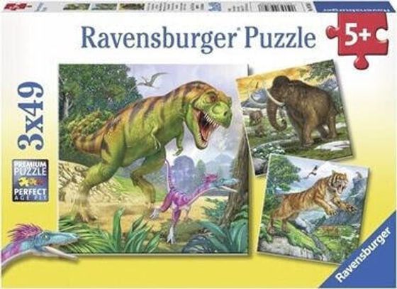 Ravensburger Puzzle 3x49 elementów Władca czasów prehistorycznych