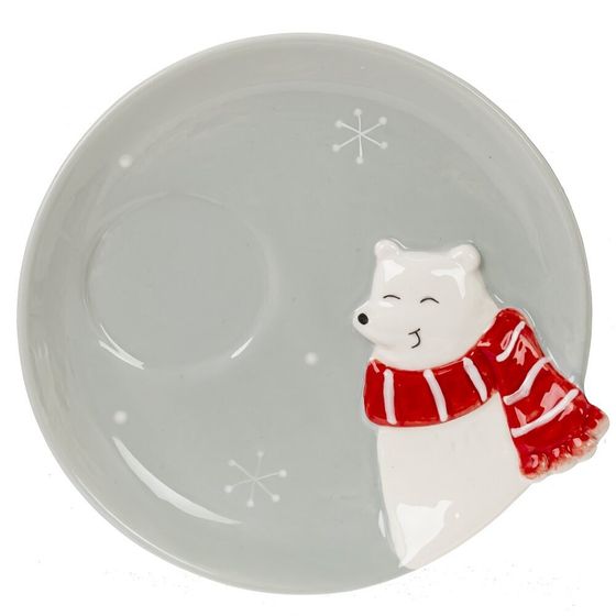 Набор чашка с блюдцем &quot;Белый медведь&quot;, 250 мл, L16 W15,5 H8 см