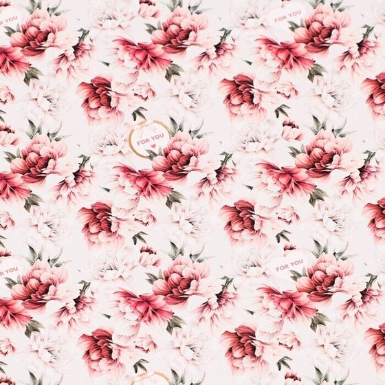 !Бумага упаковочная глянцевая 2 листа  &quot;Для тебя &quot;, двусторонняя, 70 х 100 см