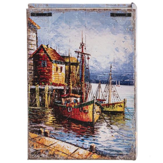 Ключница с зеркальным элементом, L21 W7 H30 см