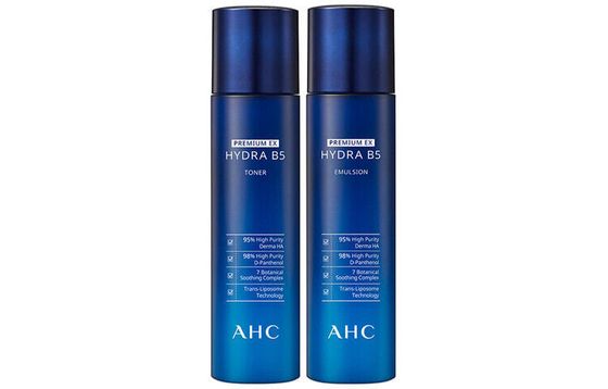 AHC B5 Blue Woof Woof Skincare Sets Soothing Hydrating Moisturizing Repairing Hydrating Two-piece Set Of Water Milk