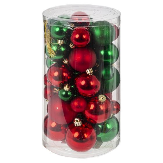 Набор из 40шт Украшение новогоднее &quot;Шар&quot;, D3,4,5,6см, L14 W14 H26 см