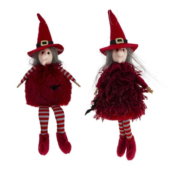 Изделие декоративное подвесное &quot;Ведьма&quot;, L7 W7 H27 см, 2в.