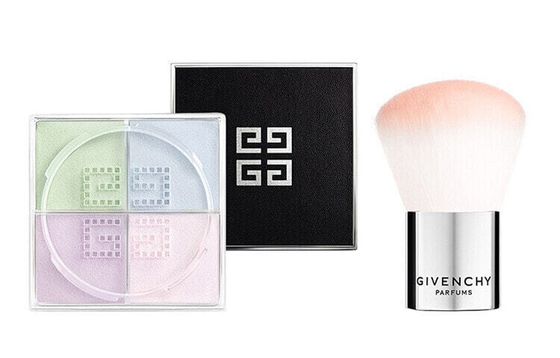 Givenchy Four-square Grid Loose Powder Makeup Sets Oil Control Long-Lasting 12g+Brush