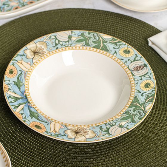 Тарелка суповая FLOWERS 21.8см