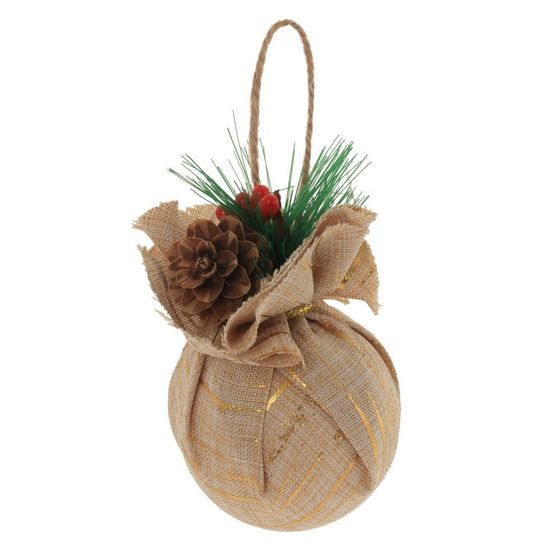 Набор из 3шт Украшение новогоднее &quot;Шар&quot;, D 6 см, L18 W6 H10 см