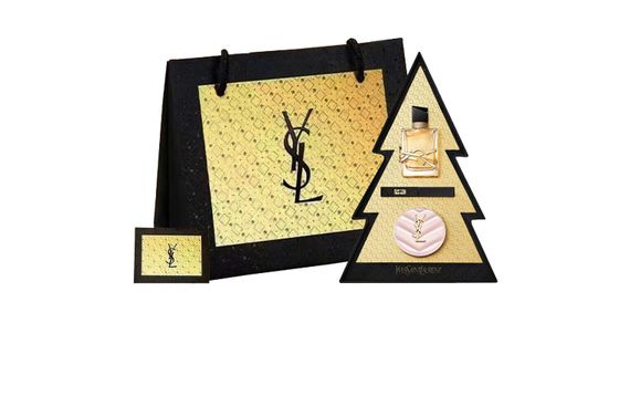 SAINT LAURENT Christmas Gilded Star Diamond Box Limited Edition Makeup Sets Easy To Color Lipstick+Air Cushion+Perfume