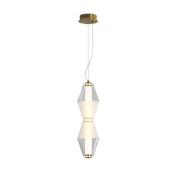 Подвесной светильник Freya FR6137PL-L6BT1 Plum, 165х165х2120 мм, LED, 15Вт, 1200Лм, 3000К, цвет латунь