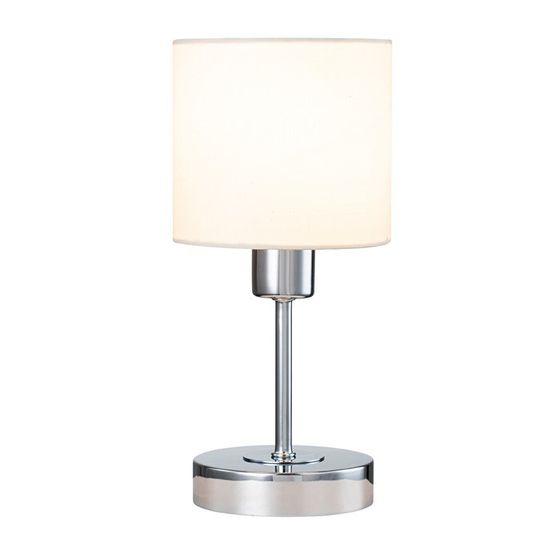 Светильник настольный Escada, 1109/1 Chrome/Beige. 1х40Вт, E14, 120х120х250 мм, цвет хром/бежевый