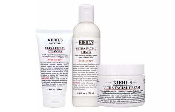 Kiehls Ultra Facial Cleanser+Ultra Facial Toner+Ultra Facial Cream