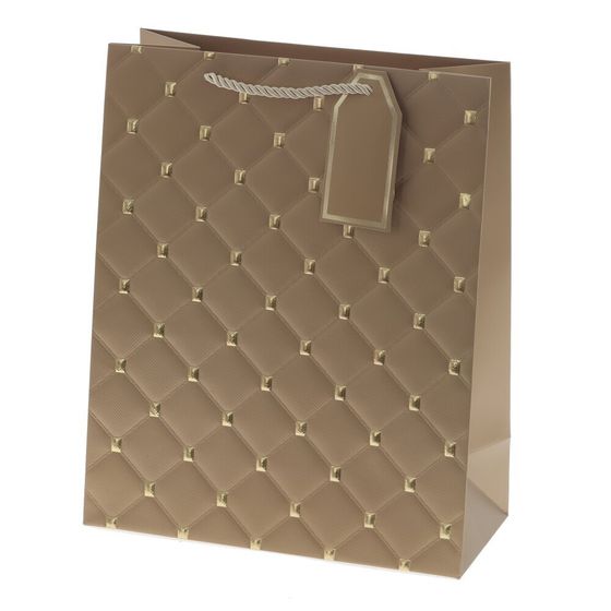 Пакет подарочный (бумага 210г/м2, блок 12шт), L26 W12 H32 см, 8в.