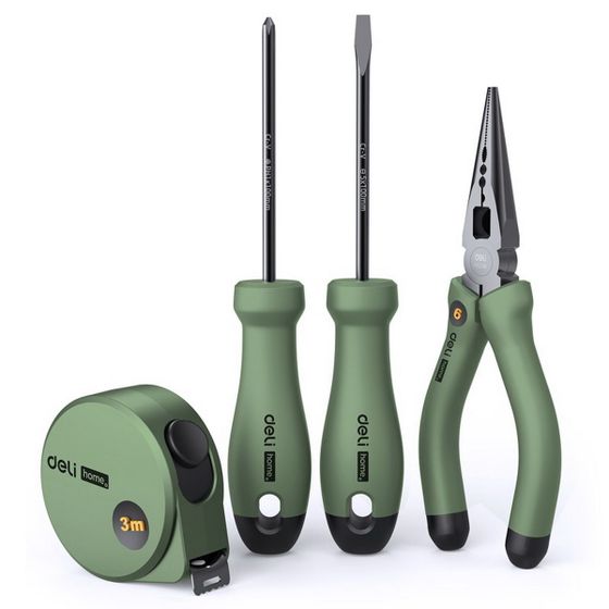 Набор ручного инструмента &quot;Home Series Green&quot; Deli HT0004L 4предмета (HT0004L)