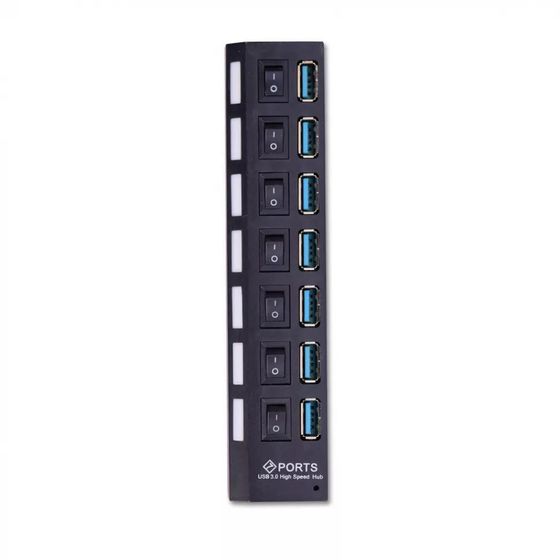 Разветвитель USB 3.0 Smartbuy SBHA-7307-B 7 портов черный