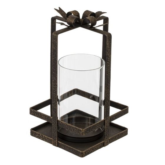 Подсвечник, L12 W12 H22 см