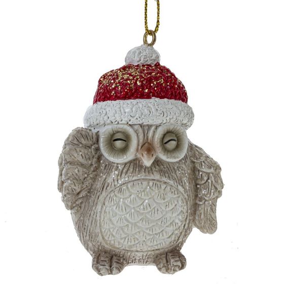 Фигурка декоративная подвесная &quot;Сова&quot;, L4 W5,5 H7,5 см, 3в.
