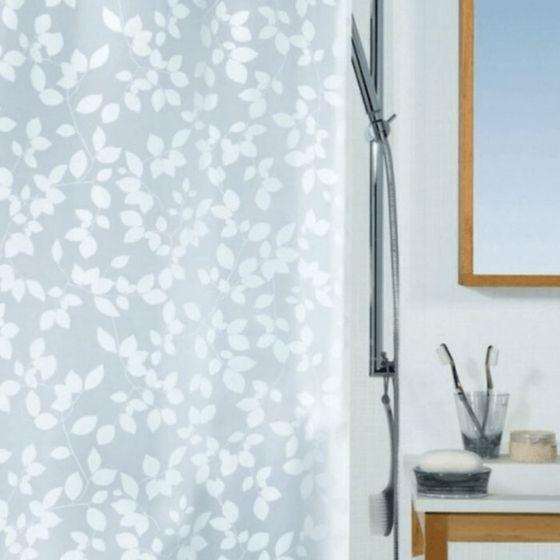 Штора декоративная для ванной комнаты BLATT, PEVA, 180х200 см, цвет белый