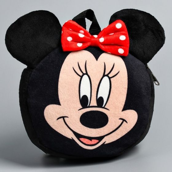 Рюкзак детский плюшевый, 18,5 см х 5 см х 22 см &quot;Мышка&quot;, Минни Маус