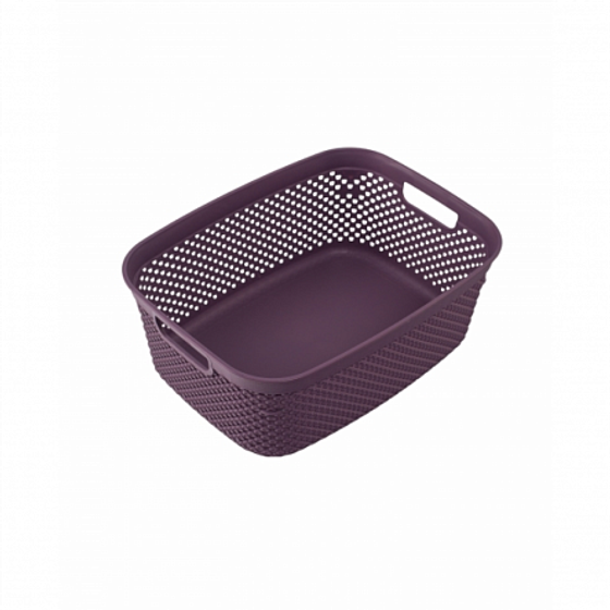 Коробка для хранения DIAMOND фиолетовая M 5л с ручками