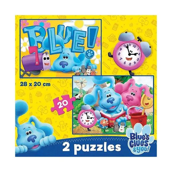 EDUCA BORRAS 2X20 Pieces Las Pistas De Blue Wooden Puzzle