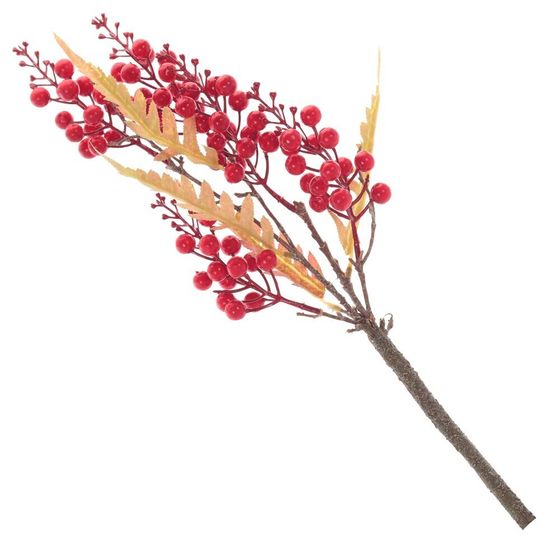 Ветка искусственная "Рябина", L23 W18 H44 см, 3в.