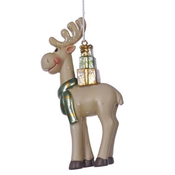 Фигурка декоративная подвесная &quot;Олень&quot;,  L5,5 W2,5 H11 см, 2в.