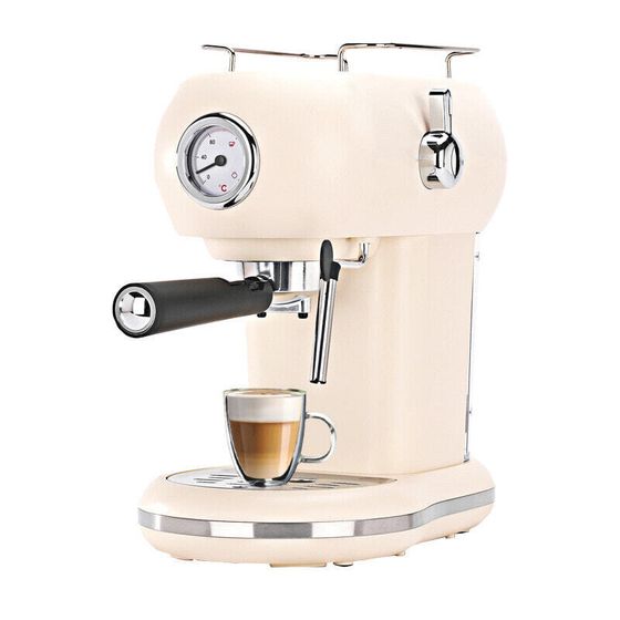 Mcilpoog Coffee Machines Italian Semi-automatic Home And Office Use Compact All-in-One Milk Frother Steam Whisk AC-5428