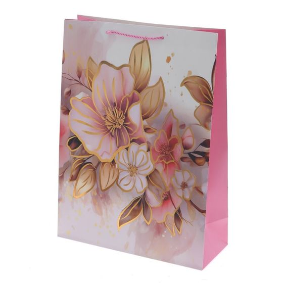 Пакет подарочный (бумага 210г/м2, блок микс 12шт), L30 W12 H41,5 см, 4в.