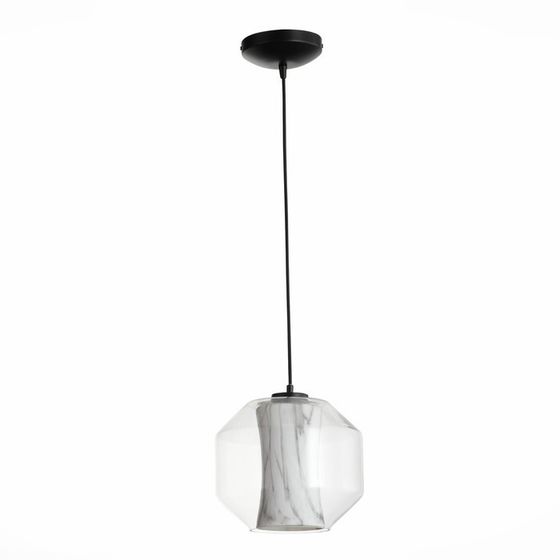 Подвес St Luce. SL1169.113.01. Marmo. 1х40 Вт, E27, 24х24х20 см, цвет чёрный