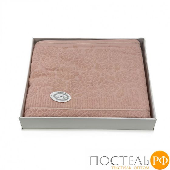 Р 958 Плед махровый KARVEN &quot;ROSE&quot; 160*220 1.5 спальный v13, пудра