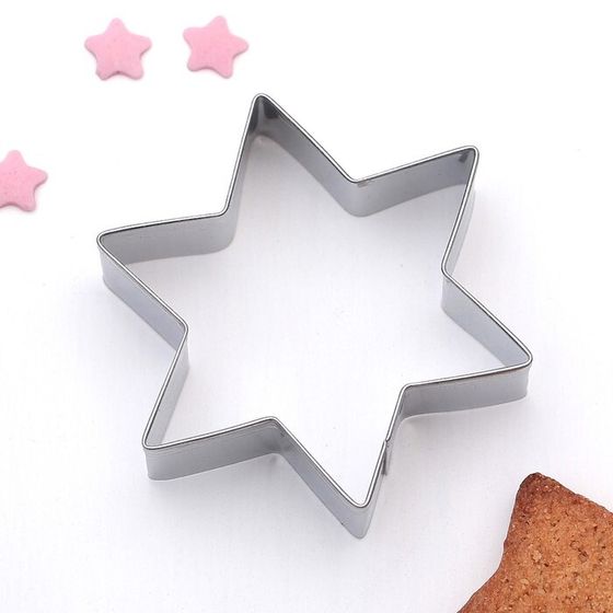 Форма для вырезания печенья «Звезда», 6×6×2 см, цвет хромированный
