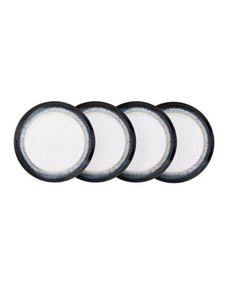 Halo Set of 4 Wide Rimmed Medium Plates