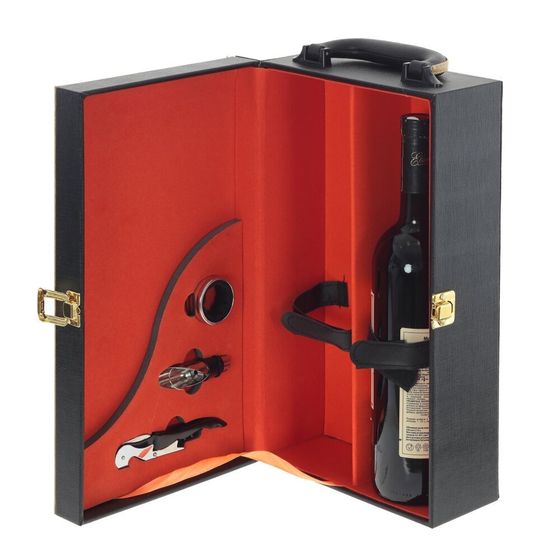 Шкатулка для бутылок с набором сомелье, L20 W12 H35 см