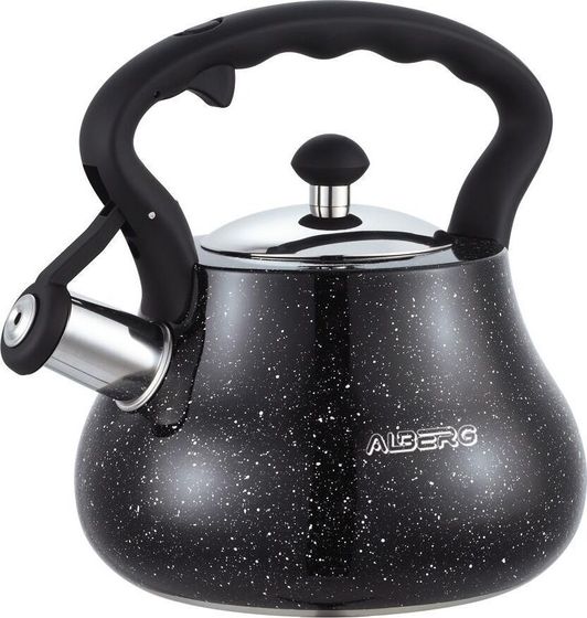 Чайник Alberg AL-3052 2.6л со свистком черный гранит