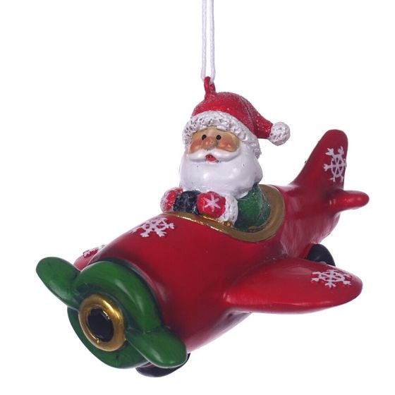 Фигурка декоративная подвесная "Снеговик/Дед Мороз",  L10 W8,5 H7 см, 2в.