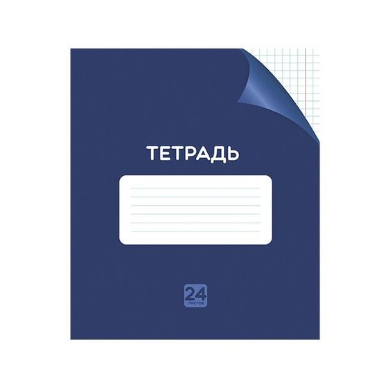 !09 Тетрадь (набор 10 штук) 24 листа в клетку Однотонная "Классика с уголком", обложка мелованный картон, ВД-лак, блок офсет, МИКС