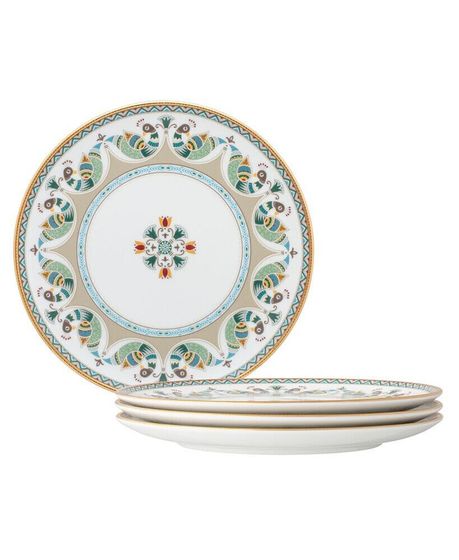 Serene Garden 4 Piece Salad Plates Set, 8.25&quot;, Service for 4