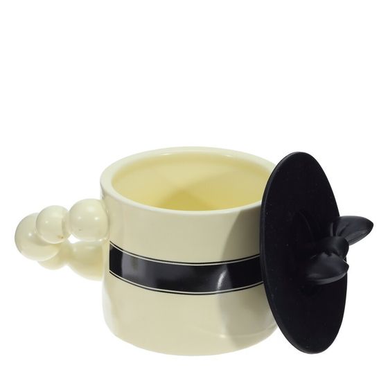 Кружка с крышкой, 400 мл, L14 W9,5 H10,5 см, дизайн микс