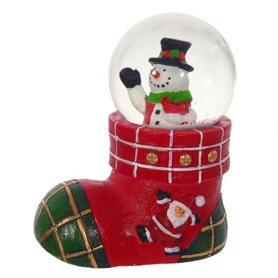Фигурка декор в стекл шаре &quot;Дед Мороз/Снеговик/Мишка&quot;, D4,5 см, L8 W5 H8 см