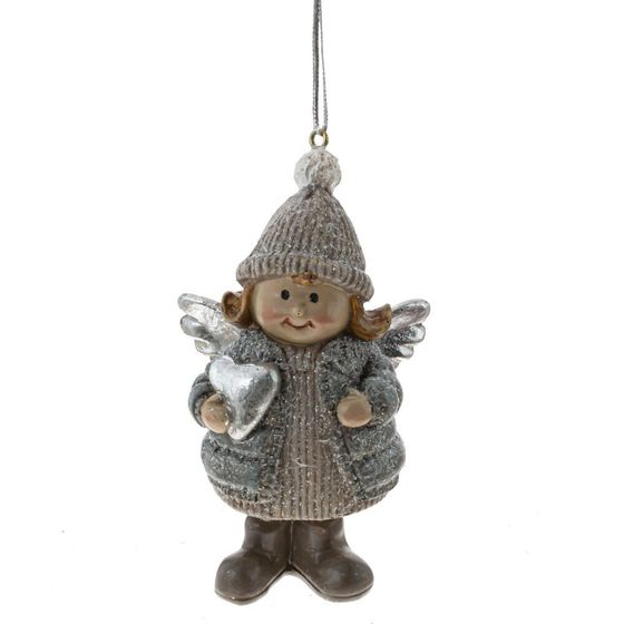 Фигурка декоративная подвесная &quot;Ангел&quot;, L5 W4 H9 см, 2в.